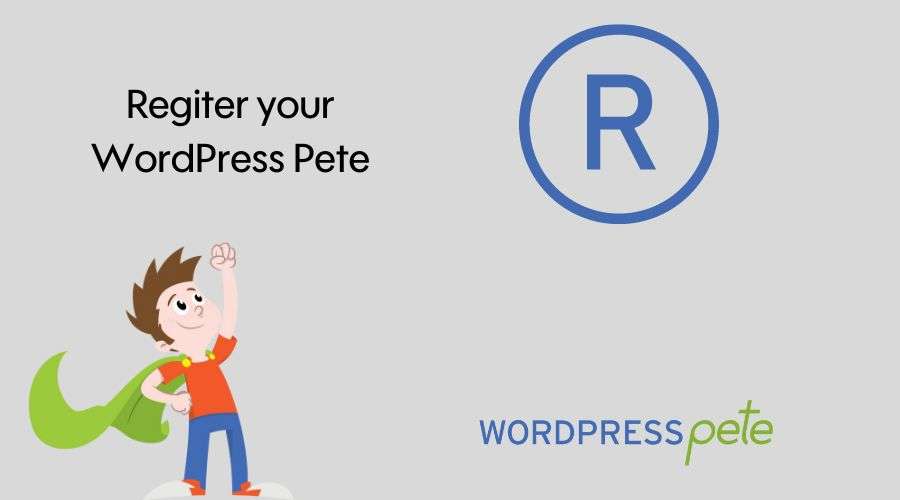Register your WordPress Pete
